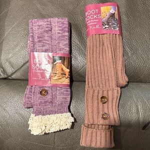 Simply Noelle set of two boot socks